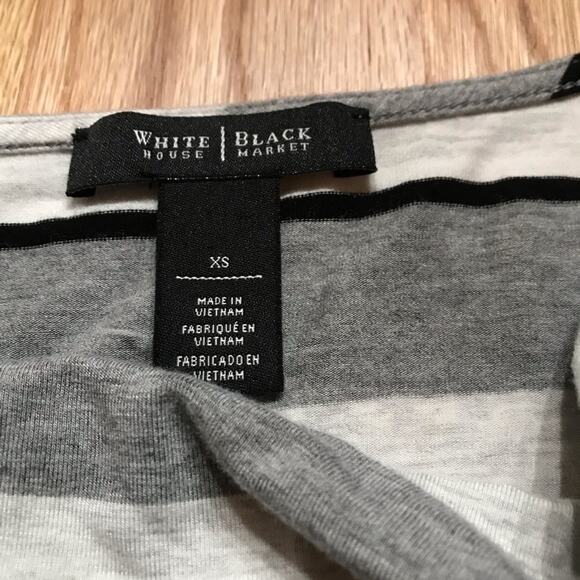 White House Black Market longer line striped top tunic size XS - Picture 5 of 6